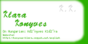 klara konyves business card